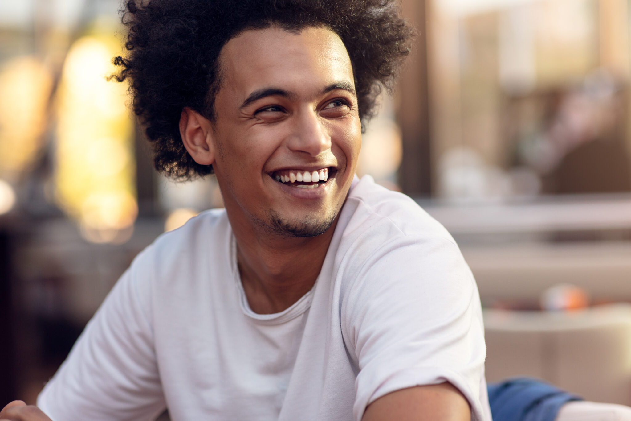 Man smiling confidently
