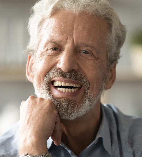 Smiling senior patient