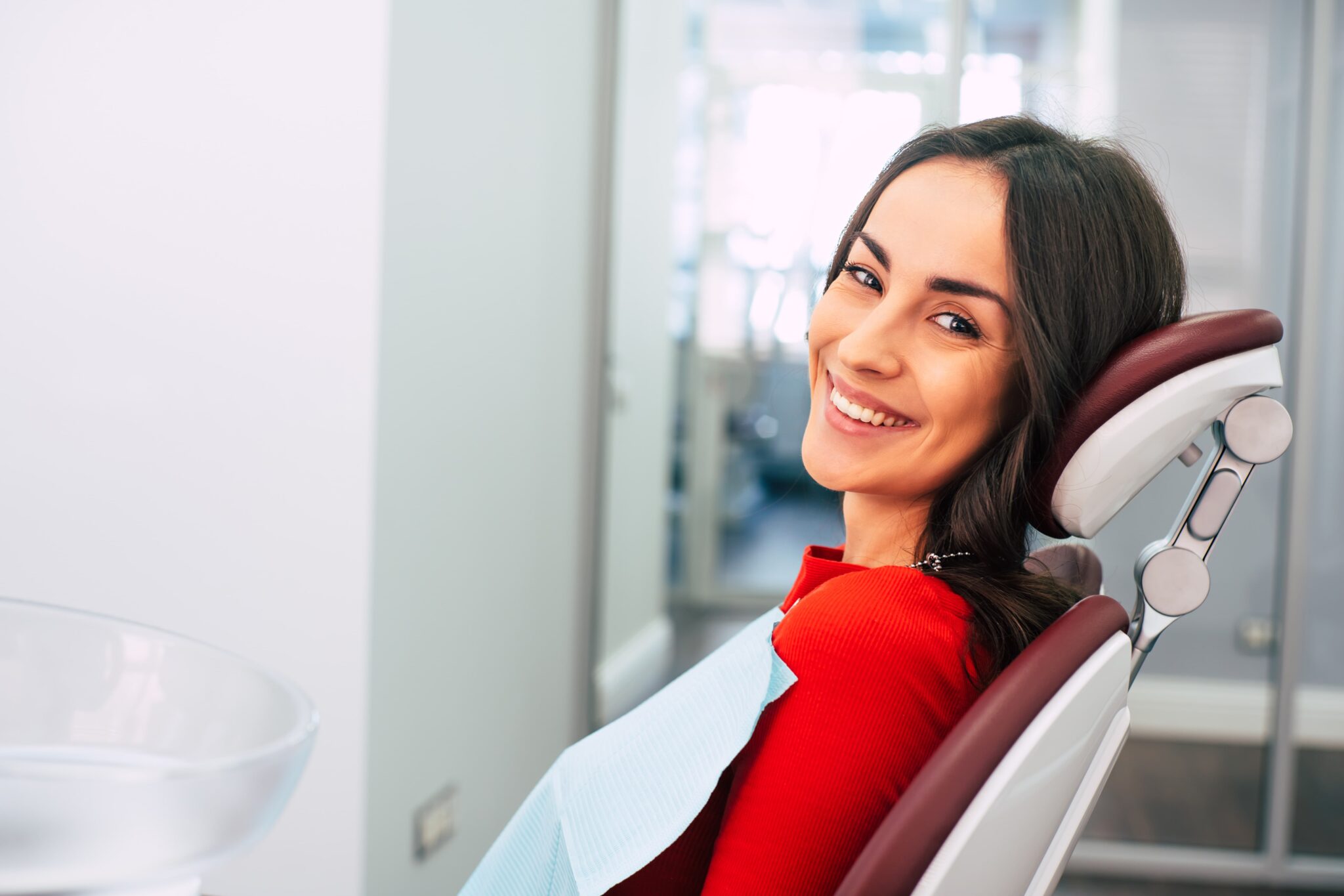 Woman smiling after root canal