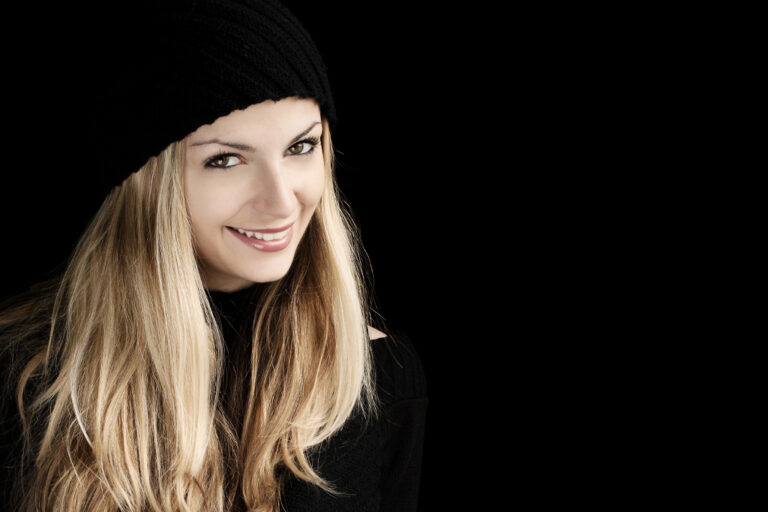 Woman smiling after veneers